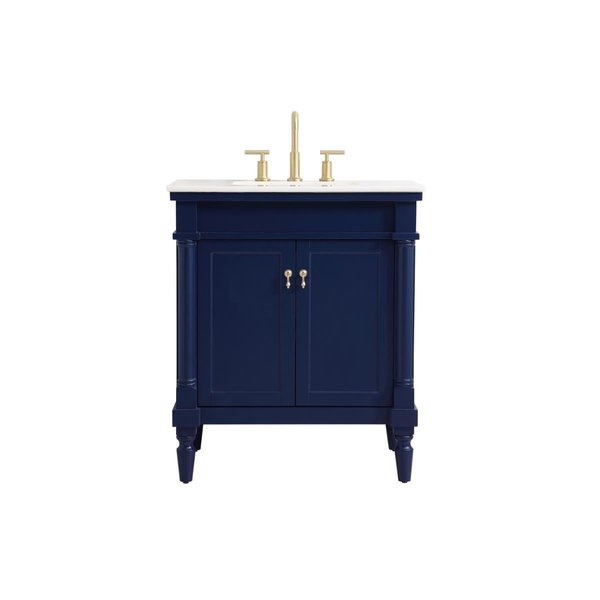 Elegant Lighting 30 in. Single Bathroom Vanity, Blue VF13030BL